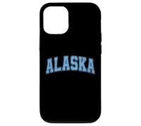 Custodia per iPhone 12/12 Pro Testo retrò in stile vintage azzurro Alaska