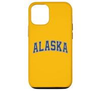 Custodia per iPhone 12/12 Pro Testo retrò stile vintage blu Alaska