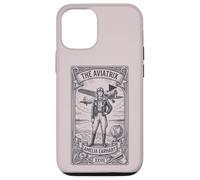 Custodia per iPhone 12/12 Pro The Aviatrix Tarocco Card, Vintage Female Pilot Aviation regalo