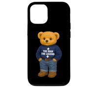 Custodia per iPhone 12/12 Pro The Man The Legend Funny Teddy Bear Humor Quotes Sayings