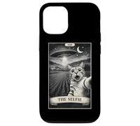 Custodia per iPhone 12/12 Pro The Selfie Cat Tarocchi Invasione UFO Alien Cat Amante