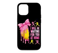 Custodia per iPhone 12/12 Pro Ti aspetterò a casa Partita di softball Coquette Bow
