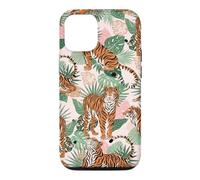 Custodia per iPhone 12/12 Pro Tiger in Tropical Palms Safari Theme