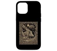 Custodia per iPhone 12/12 Pro Totem celeste della carta dei tarocchi del cinghiale