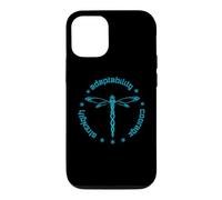 Custodia per iPhone 12/12 Pro Totem degli attributi tribali della libellula Dashert blu