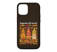 Custodia per iPhone 12/12 Pro Tre gnomi autunnali Zucca Patch Apple Sidro Mais Autunno