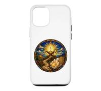 Custodia per iPhone 12/12 Pro TU SEI LA LUCE DEL MONDO Lampada Cattedrale Mosaico Arte