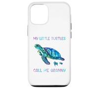 Custodia per iPhone 12/12 Pro Turtle Watercolor Sea Ocean My Turtles Call Me Granny