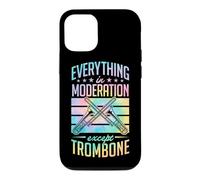 Custodia per iPhone 12/12 Pro Tutto con moderazione tranne il trombone in stile retrò