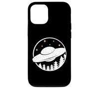 Custodia per iPhone 12/12 Pro UFO nella foresta - UFOlogia Alien Distressed Design
