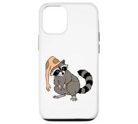 Custodia per iPhone 12/12 Pro Umorismo di Halloween del cappello di Coonskin del procione strano per i bizzarri