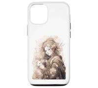 Custodia per iPhone 12/12 Pro Una donna che indossa un kimono tradizionale giapponese che sogna sogni diurni leggeri e fragili