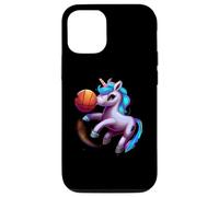 Custodia per iPhone 12/12 Pro Unicorno Giocare Basket Cool Divertente Unicorni Basket