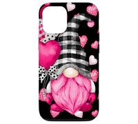 Custodia per iPhone 12/12 Pro Valentines Gnome For Women Men Couples Cute Heart Pattern