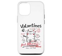 Custodia per iPhone 12/12 Pro Valentines Is A Cat And A Bottle Of Wine Cause I Love Them