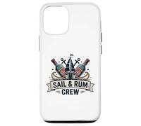 Custodia per iPhone 12/12 Pro Vela e Rum Crew Divertente Sailing Captain Sailor
