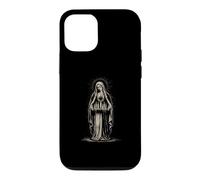 Custodia per iPhone 12/12 Pro Vergine Maria Sacro Cuore Cristiano Con Preghiera Candele