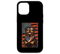 Custodia per iPhone 12/12 Pro Veterans Day USA American Flag Rottweiler