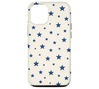 Custodia per iPhone 12/12 Pro Vintage American Patriotic Stars Pattern Blu USA Style