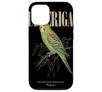 Custodia per iPhone 12/12 Pro Vintage Budgerigar Bird Watching Arte Natura Amore Uccelli