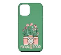 Custodia per iPhone 12/12 Pro Vintage Focus On The Good Wildflower Camera Happy Thoughts