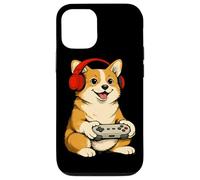 Custodia per iPhone 12/12 Pro Vintage Giapponese Corgi Cane Gamer Grafica Retro Giappone Anime