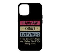 Custodia per iPhone 12/12 Pro Vintage Pawpaw Knows Everything Dad Father Father's Day