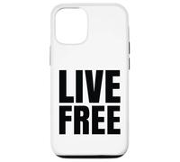 Custodia per iPhone 12/12 Pro Vivi la libertà cristiana conservatrice in bianco e nero