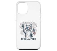 Custodia per iPhone 12/12 Pro Volpe selvaggia e libera divertente patriottica 4 luglio Fox