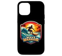 Custodia per iPhone 12/12 Pro Wave Warrior Surfer Citazione Amante Surf Board Ocean Fun