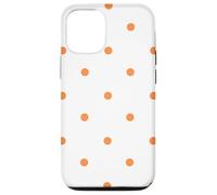 Custodia per iPhone 12/12 Pro White and Orange Polka Dots Classic Polkadots Cute Preppy