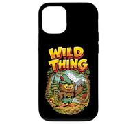 Custodia per iPhone 12/12 Pro Wild Thing! Retro Woodsy Owl Give a Hoot Vintage Earth Day