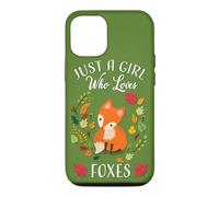 Custodia per iPhone 12/12 Pro Womens Kids Fall Leaves Boho Just A Girl Who Loves Foxes