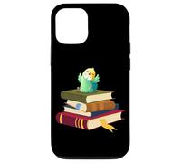 Custodia per iPhone 12/12 Pro Womens Kids Girls Reading Books Happy Parakeet Lover