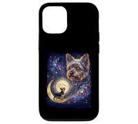 Custodia per iPhone 12/12 Pro Yorkshire Terrier Howling to the Moon Meme degli anni '90 Funny Dogs