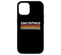 Custodia per iPhone 12/12 Pro Zante Grecia Vintage Retro Travel Stripes