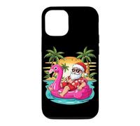 Custodia per iPhone 12/12 Pro Zattera da spiaggia di Babbo Natale