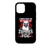 Custodia per iPhone 12/12 Pro Zombies To Save My Pug Funny Dog Lover For Halloween