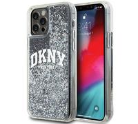 Custodia per iPhone 12 DKNY Liquid Glitter Big Logo Black