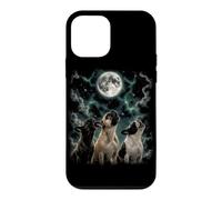 Custodia per iPhone 12 mini 3 Bulldog francesi che ululano alla luna 90s Meme Dog Lover