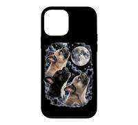 Custodia per iPhone 12 mini 3 Bulldog francesi che ululano alla luna 90s Meme Dog Lover
