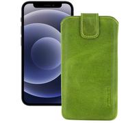 Custodia per IPHONE 12 Mini 5.4 " Borsa Protettiva Cover di Pelle Kiwi Verde +