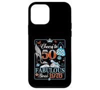 Custodia per iPhone 12 mini 50th Birthday Women Cheers to 50 Years Fabulous Since 1976