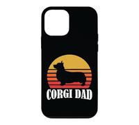 Custodia per iPhone 12 mini 70s Retro Vintage Sunset Pembroke Welsh Corgi Dog Dad Lover