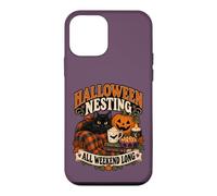 Custodia per iPhone 12 mini Accogliente weekend casalingo con zucca di Halloween