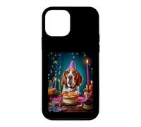 Custodia per iPhone 12 mini Adorabile Beagle Dog Celebration Cake Party