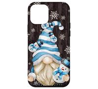 Custodia per iPhone 12 mini Aesthetic Snowflake Pattern With Snowman And Winter Gnome