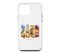 Custodia per iPhone 12 mini Africa Giraffe, Leoni e Savana - Vacanze Africa