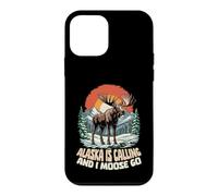 Custodia per iPhone 12 mini Alaska Is Calling And I Moose Go Retro Vintage Divertente Alaska