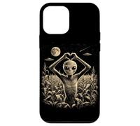 Custodia per iPhone 12 mini Alien Heart Hand Sign Cute UFO Extraterrestre Love